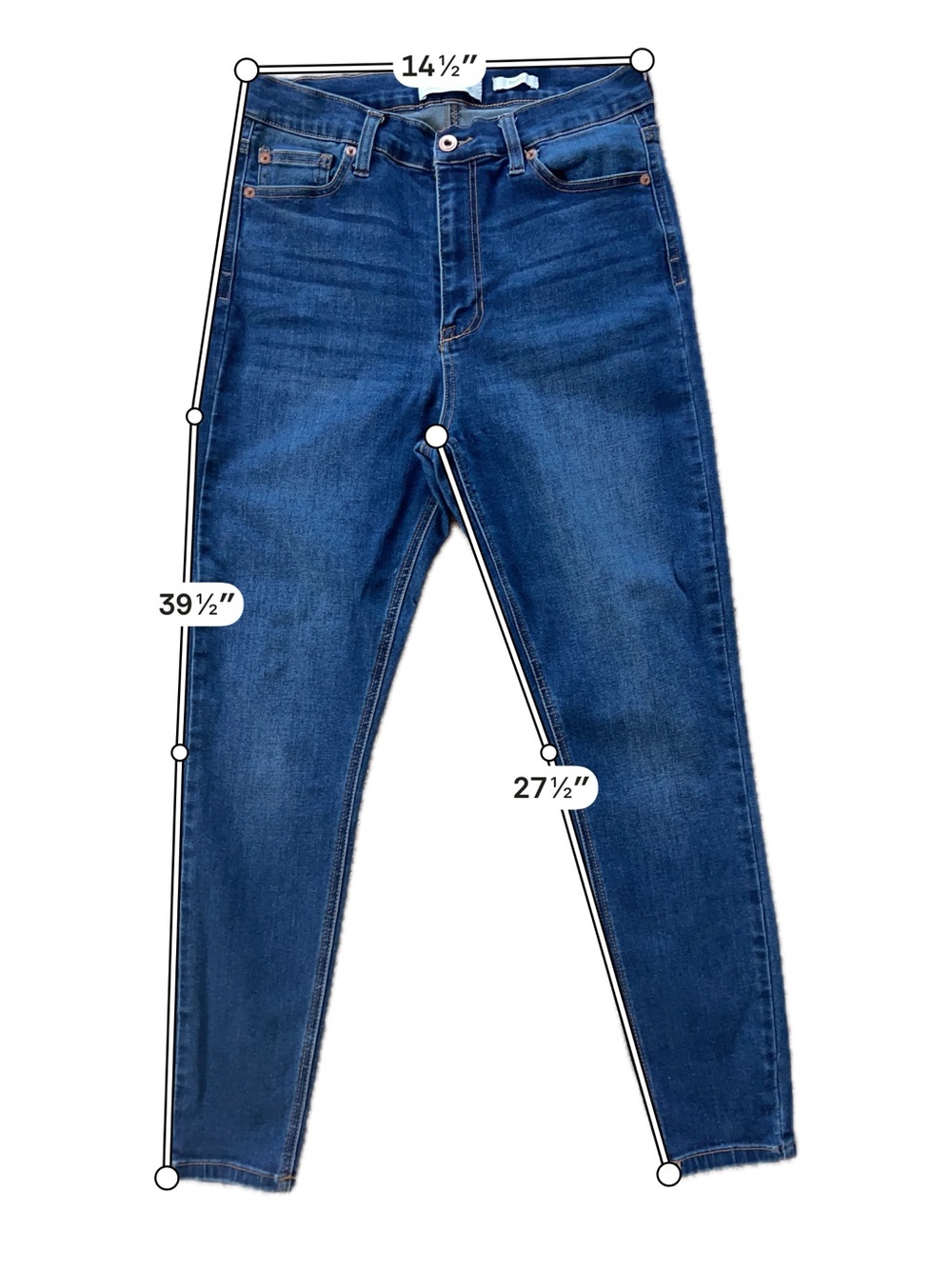 REgeneration by Celebrity Pink Hydro Skinny Jeans High Rise Dark Wash Size 9/29 - Picture 3 of 6
